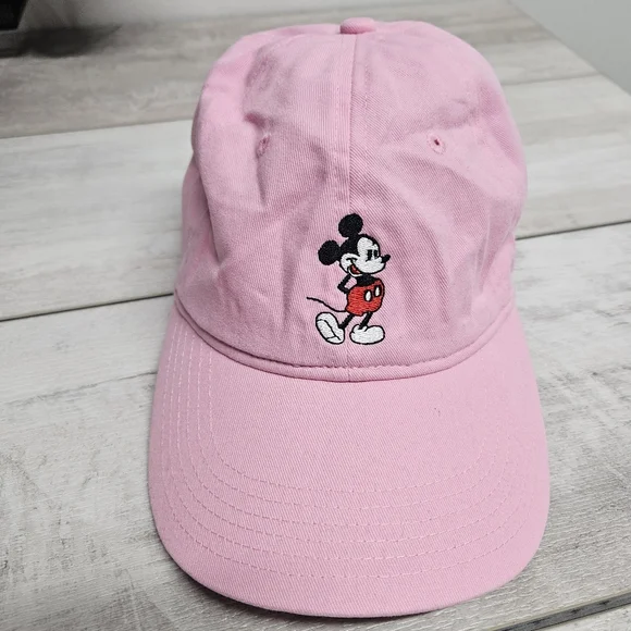Disney Mickey Mouse Pink Hat Adjustable Strapback Cap One Size - Picture 1 of 6